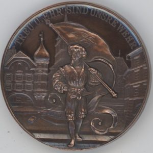 Médaille de Tir Bern Westschweizerisches Schützenfest Biel 1893 BR (vz)
