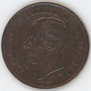 Italie 5 Centesimi 1861 N Vittorio Emanuele II (ss)