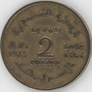 Maroc 2 Francs 1945 (ss)