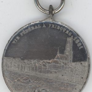 Médaille de Tir Fédéral Fribourg 1881 (ss)