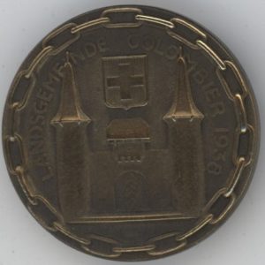 Médaille épingle Landsgemeinde Colombier 1938 (vz)