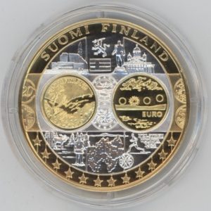 Médaille Europe Suomi Finland en argent 999 (20gr) stgl