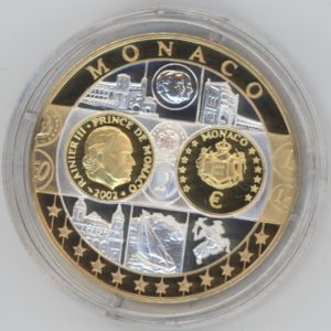 Médaille Europe Monaco en argent 999 (20gr) stgl