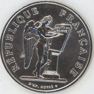 France 100 Francs 1989 (ss+) en argent