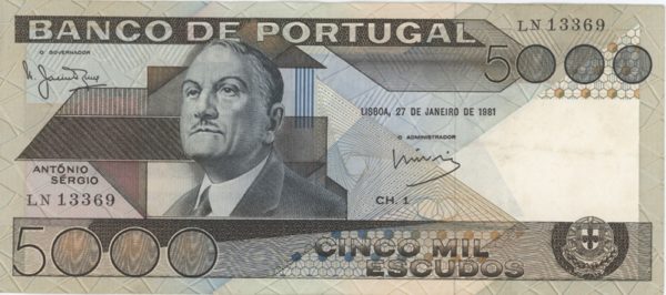 Portugal 5000 Escudos 1981