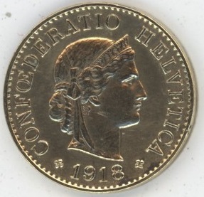 5 Centimes 1918 Laiton (ss)