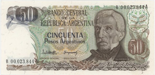 Argentina 50 Pesos Argentinos ND (1983-85) Neuf