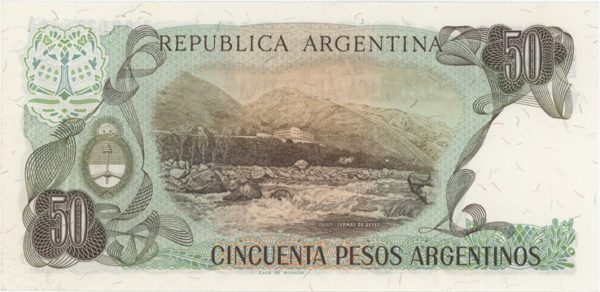 Argentina 50 Pesos Argentinos ND (1983-85) Neuf – Image 2