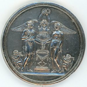Médaille de Mariage antique par Andrieu 1809 (ss) en argent