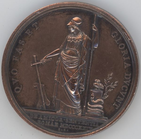 Médaille Italie 1824 Cardinal Hercules Consalvi (ss) – Image 2