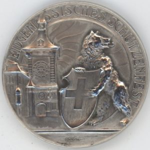 Médaille de Tir Bern Eidgenössiches Schützenfest 1910 (vz) en argent