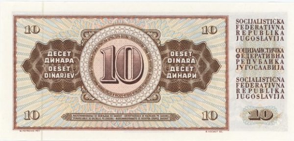Yougoslavie 10 Dinara 1968 Neuf – Image 2