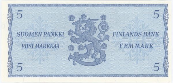 Finlande 5 Markkaa 1963