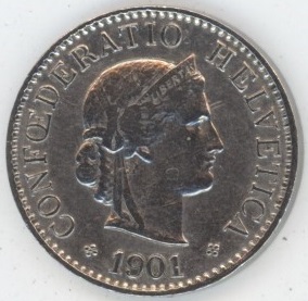 5 Centimes 1901 (ss+)