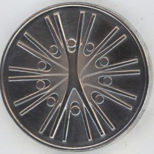 Médaille Genève 69e Fête Fédéral de Gymnastique 1987 (vz) en argent 999,9 (31.1gr)