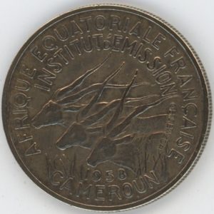 Cameroun Afrique Equatoriale Française 25 Francs 1958 (ss)