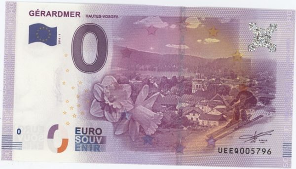0 Euro Souvenir France Gérardmer Hautes-Vosges 2016-1 Neuf
