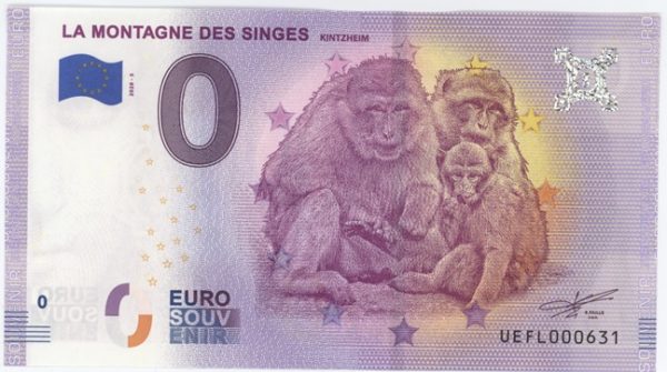 0 Euro Souvenir France la Montagne des Singes kintzheim 2020-5 Neuf