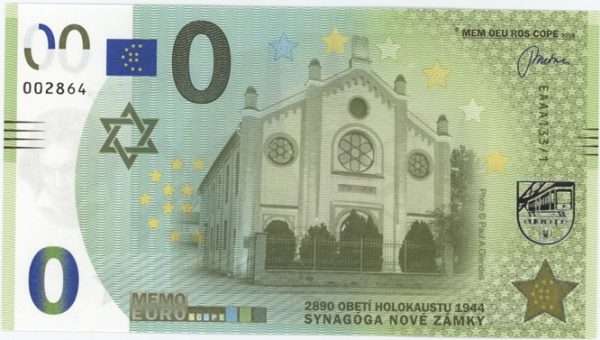 0 Euro Slovaquie Memo Euro Synagoga Nové Zamky 2018 Neuf