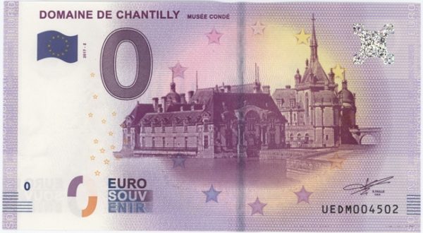 0 Euro Souvenir France Domaine de Chantilly 2017-2 Neuf