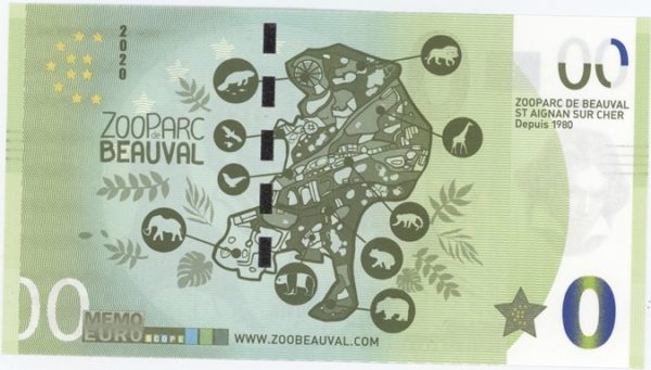 0 Euro France Memo Euro Zoo Parc Beauval 2020 Neuf – Image 2