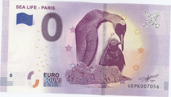 0 Euro Souvenir France SEA Life - Paris 2019-1 Neuf