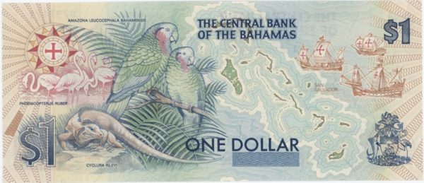 Bahamas 1 Dollar 1992 Neuf – Image 2