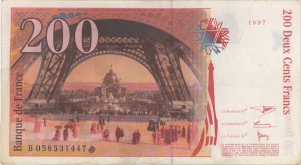 France 200 Francs 1997 Eiffel – Image 2