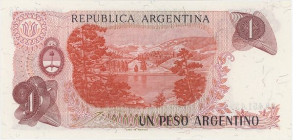 Argentina 1 Pesos ND (1983-84) Neuf – Image 2
