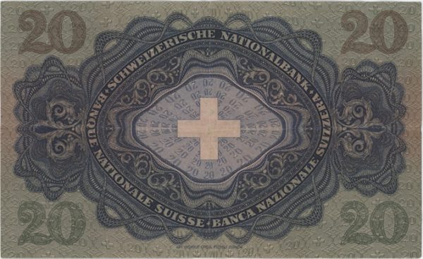 20 Francs 1942 Pestalozzi – Image 2