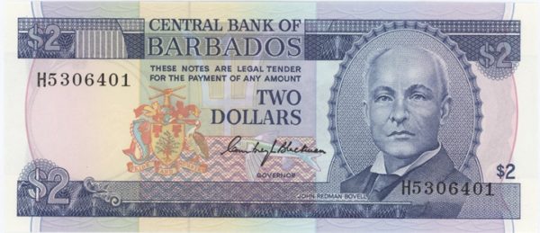 Barbados 2 Dollars ND (1980-93) Neuf