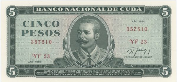 Cuba 5 Pesos 1990 Neuf