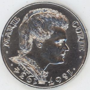 France 100 Francs 1984 Marie Curie (ss+) en argent