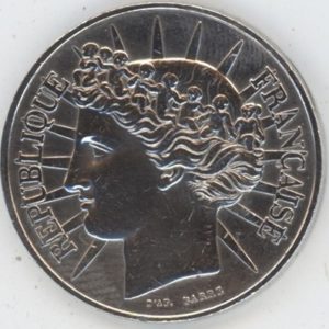 France 100 Francs 1988 (ss) en argent