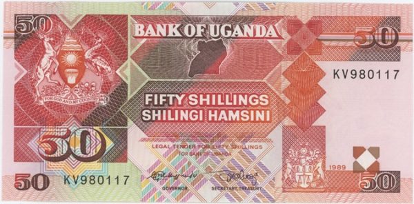 Uganda 50 Shillings 1989 Neuf