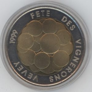 5 Francs comm. 1999 Fête des Vignerons (unz)