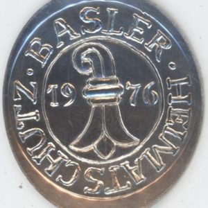 Médaille Basler Heimatschutz 1976 Emil Fässler en argent