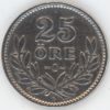 Suède 25 Öre 1934 G Gustaf V (ss) en argent – Image 2