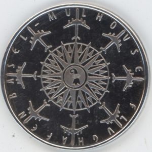 Médaille Flughafen Basel Mulhouse 1970 (ss-vz) en argent 999