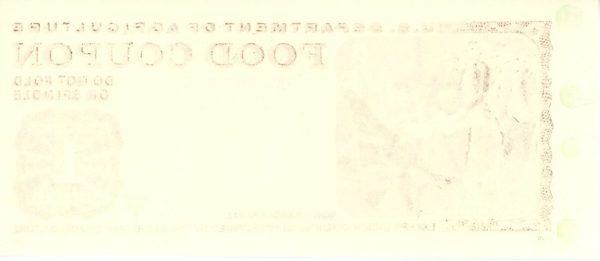 US Departement of Agriculture Food Coupon 1 Dollar Series 1996 Neuf – Image 2