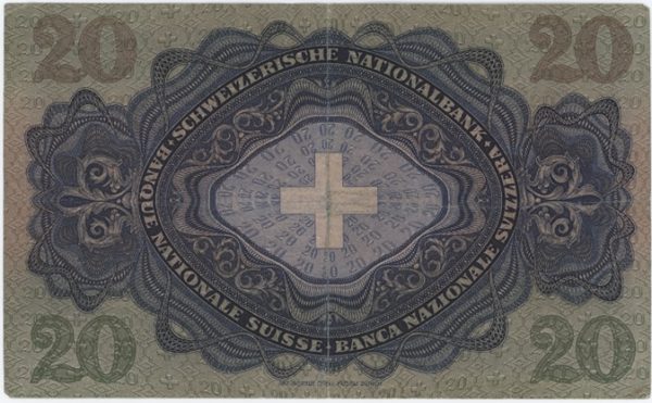 20 Francs 1949 Pestalozzi – Image 2