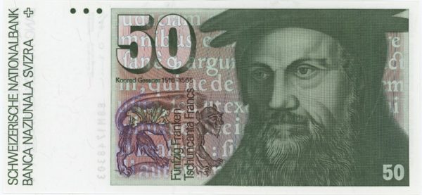 50 Francs 1988 Konrad Gessner