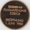 Médaille SBB Flughafenlinie Zürich 1980 (vz-unz) – Image 2