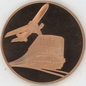 Médaille SBB Flughafenlinie Zürich 1980 (vz-unz)