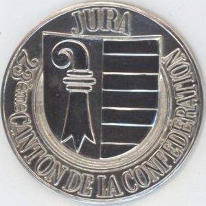Médaille Jura 23ème Canton de la Confédération (vz) en argent