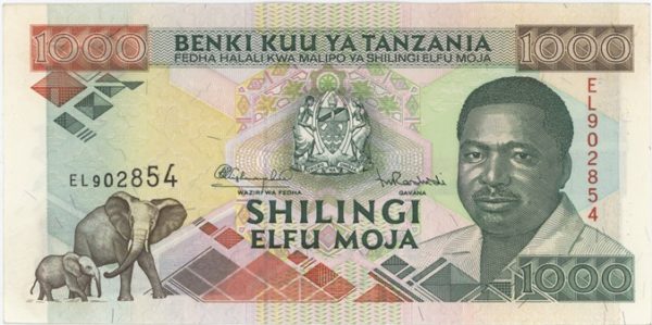 Tanzanie 1000 Shilingi ND 1993