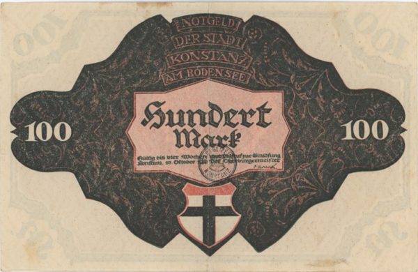 Germany Konstanz Am Bodensee 100 Mark 1922 – Image 2