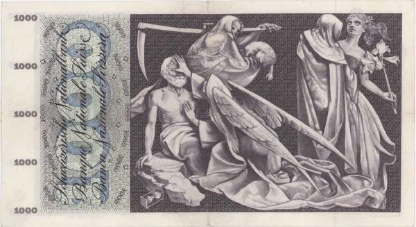 1000 Francs 1967 Danse des Morts – Image 2