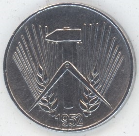 DDR 1 Pfennig 1952 E (ss)