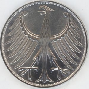 Allemagne 5 Mark 1974 G (vz) en argent